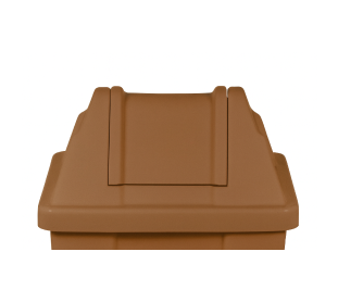 TAMPA VAI E VEM 25 LTS MARROM P/ CESTO QUADRADO