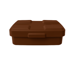 TAMPA P/ CESTO QUADRADO C/PEDAL 30L MARROM