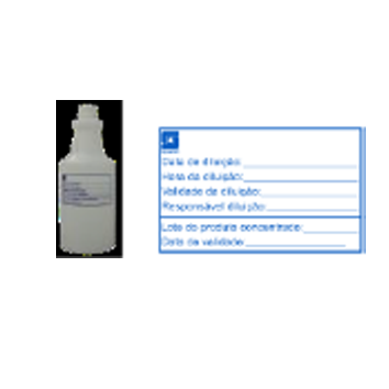 FRASCO PLÁSTICO P/ PRODUTOS QUÍMICOS C/ GRAVAÇÃO TRANSPARENTE 1L