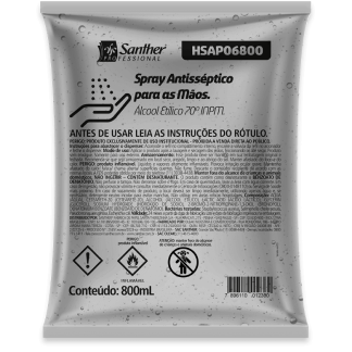 ALCOOL ANTISSEPTICO SPRAY 800ML  INOVATTA VIX REF. HSAP06800