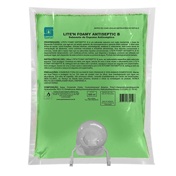 SABONETE ANTISSEPTICO ESPUMA 600ML LITE N FOAMY ANTISSEPT B SPARTAN COM VALVULA