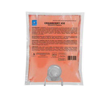 SABONETE PERFUMADO ESPUMA 600ML CRANBERRY ICE SPARTAN COM VALVULA