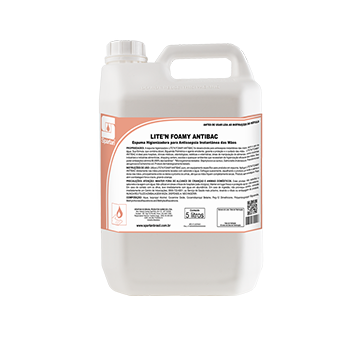 ALCOOL ANTISSEPTICO ESPUMA 5L LITE N FOAMY ANTIBAC SPARTAN