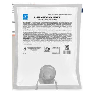 SABONETE PERFUMADO ESPUMA 600ML SOFT HANDWASH - LITE'N FOAMY SOFT -  SPARTAN COM VALVULA