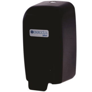 DISPENSER PARA SABONETE LIQUIDO/GEL COM RESERVATORIO 1000ML PRETO EXACCTA PLUS
