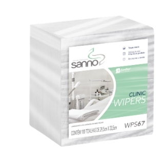 WIPER SANNO BRANCO DOBRADO C/100 FOLHAS DE 60 GRAMAS / M². REF: WPS67.