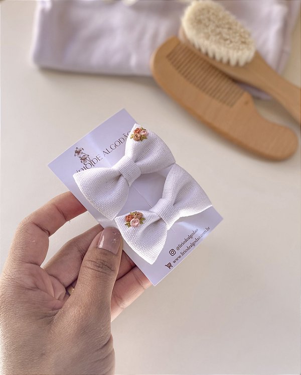 Par de Laço Teresa - Branco