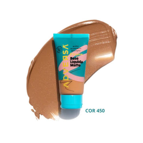 Base Líquida Matte Vegana ADVERSA - Cor 450