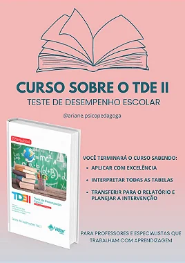 Curso (EAD) Sobre o TDE II - Teste de Desempenho Escolar