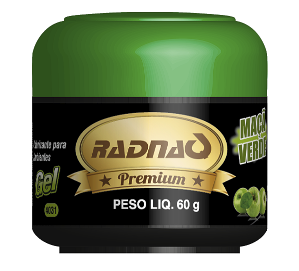 Aromatizante gel maça verde Radnaq 60gr