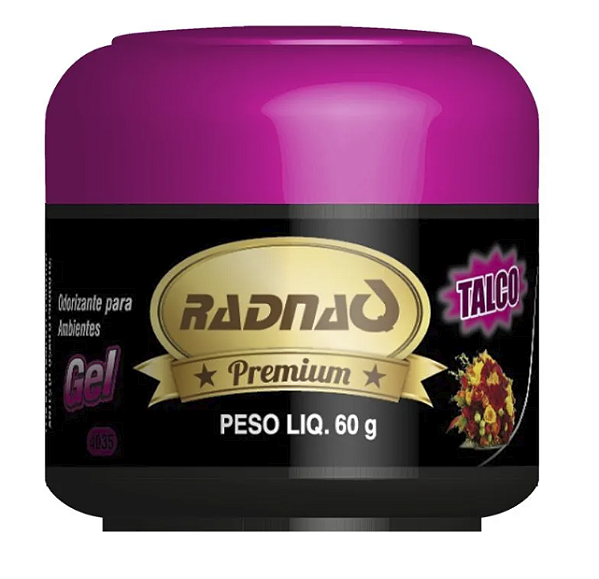 Aromatizante gel talco Radnaq 60gr