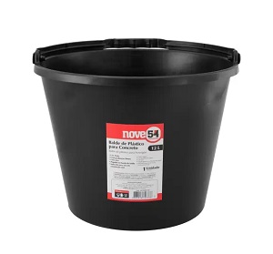 Balde plástico p/ concreto Nove54 12L