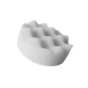 Boina de espuma ondulada refino branca Rolyjones 3"