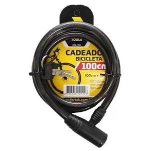 Cadeado de bicicleta c/ chave 120cm Fertak Ref. 1701