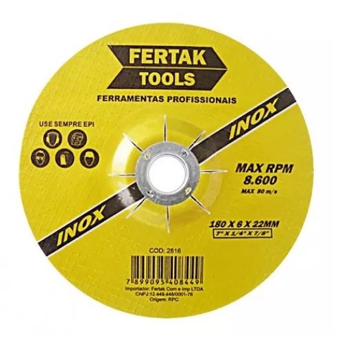 Disco de desbaste 7"x 1/4" Fertak Ref. 2816
