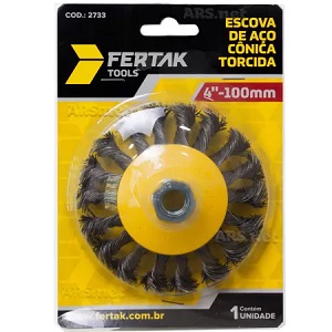 Escova aço torcido 100mm Fertak Ref. 2733