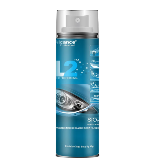 Vitrificador de faróis spray L2 Alcance 65ml