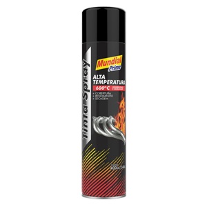 Tinta spray alta temp. preto fosco Mundial Prime 400ml
