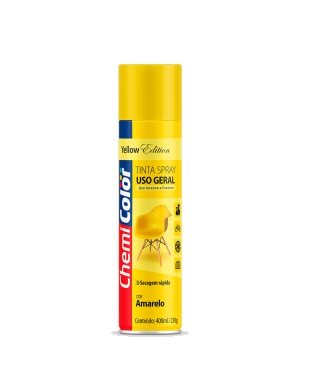 Tinta spray amarelo Chemicolor 400ml
