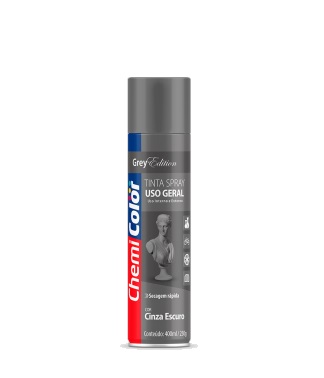 Tinta spray cinza escuro Chemicolor 400ml