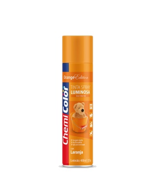 Tinta spray luminosa laranja Chemicolor 400ml