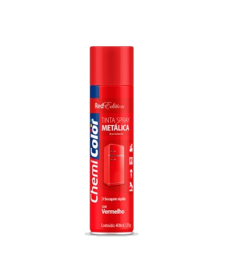 Tinta spray metálica vermelha Chemicolor 400ml