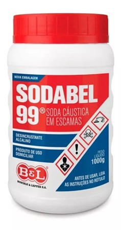 Soda em escamas 99% Bel 1kg