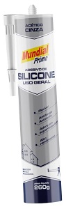 Silicone acético cinza Mundial prime 260gr