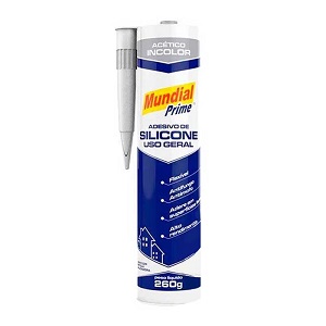Silicone acético incolor Mundial prime 260gr