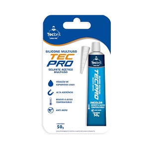Silicone acético incolor Tecpro 50gr