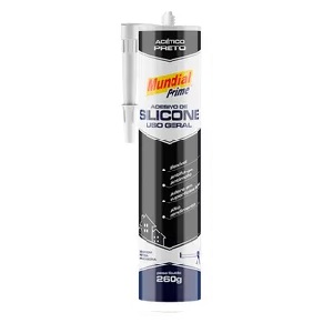 Silicone acético preto Mundial prime 260gr