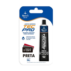 Silicone acético preto Tecpro 50gr