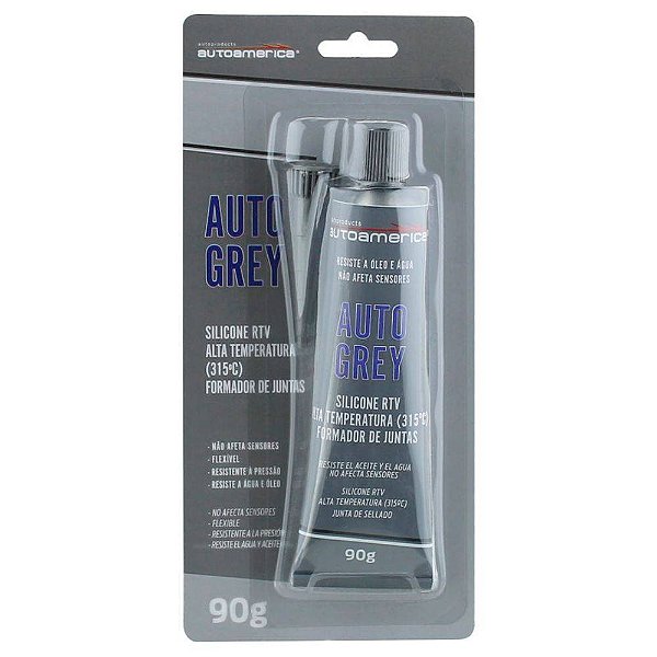 Silicone alta temperatura cinza Autoamerica 90gr