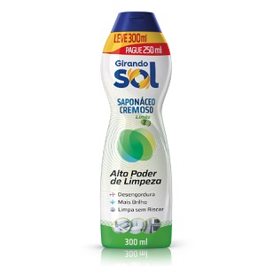 Saponáceo cremoso limão Girando Sol 300ml