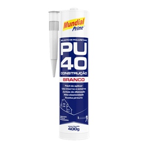 Selante de poliuretano PU40 branco Mundial Prime 400gr