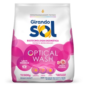 Sabão em pó rosa floral Girando Sol 800gr