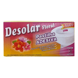 Pastilha sanitária adesiva floral Desolar c/ 3 pcs