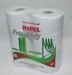 Papel higiênico branco Presydenty 8x300m