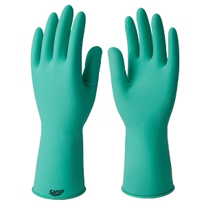 Luva de latex verde Soft Sanro Tam M