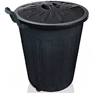 Lixeira c/ tampa e rodas Arqplast 100L Ref. CF100R.PT