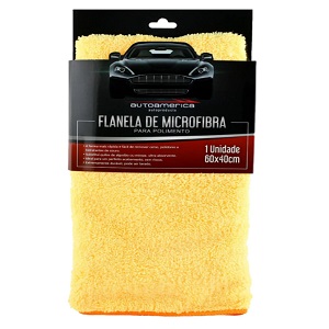 Flanela de microfibra amarela 360 gsm Autoamerica 40x60cm