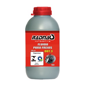 Fluído p/ freios dot 3 Radnaq 200ml