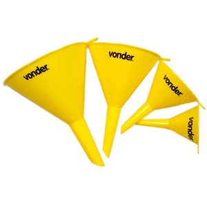 Funil plástico Jogo c/ 4 pcs Vonder
