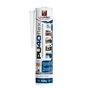 Selante de poliuretano PU40 flex branco Unipro 400gr