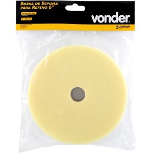 Boina de espuma lisa refino branca Vonder 6"