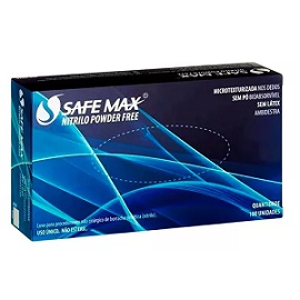 Luva s/ pó nitrílica sonic c/100 Safemax Tam. G