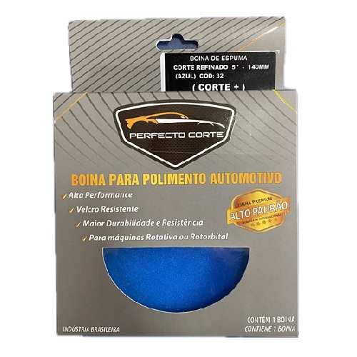Boina de espuma corte leve azul Perfecto Corte 5"