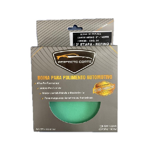 Boina de espuma corte médio verde Perfecto Corte 5"