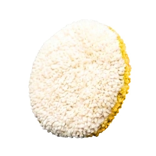Boina de lã dupla face mista branca / amarela New Polish 8"
