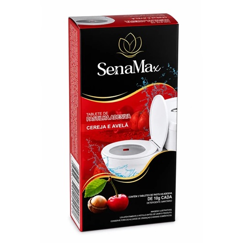 Pastilha sanitária cereja e avelã c/ 3 pcs Senamax 10gr